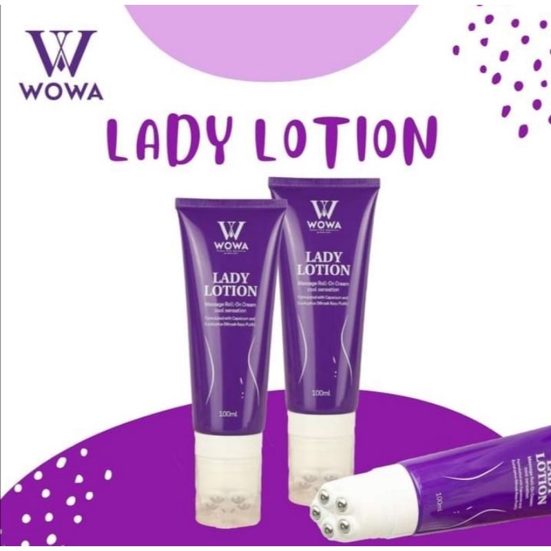 Ready Stock: LADY LOTION ROLL BY WOWA (100ml) Losyen Kurus perut dagu sejuk berangin wangi viral