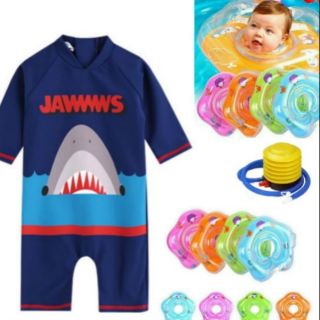 Kids Baby  Boy  swimming suit swimwear baju  renang  floater 