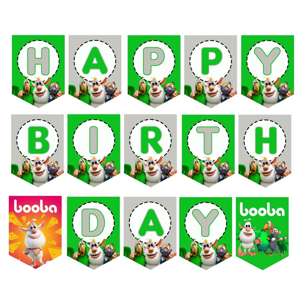 BOOBA HAPPY BIRTHDAY BANNER | Shopee Malaysia