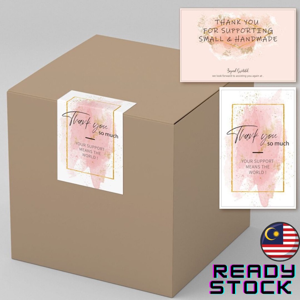 Pinky (1pcs) Thank You Sticker Terima Kasih Stiker Wrapping Sticker
