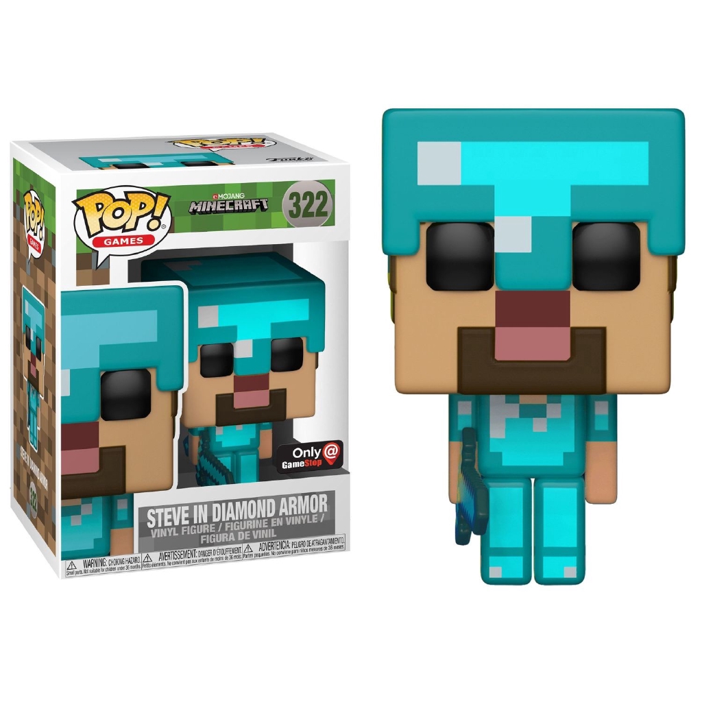 Funko POP 322 Games Minecraft Steve in Diamond Armor Vinyl ...