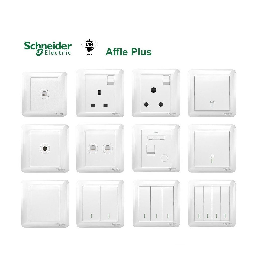 Schneider Crown Hager Switch Socket Affle Plus Stylea Ce