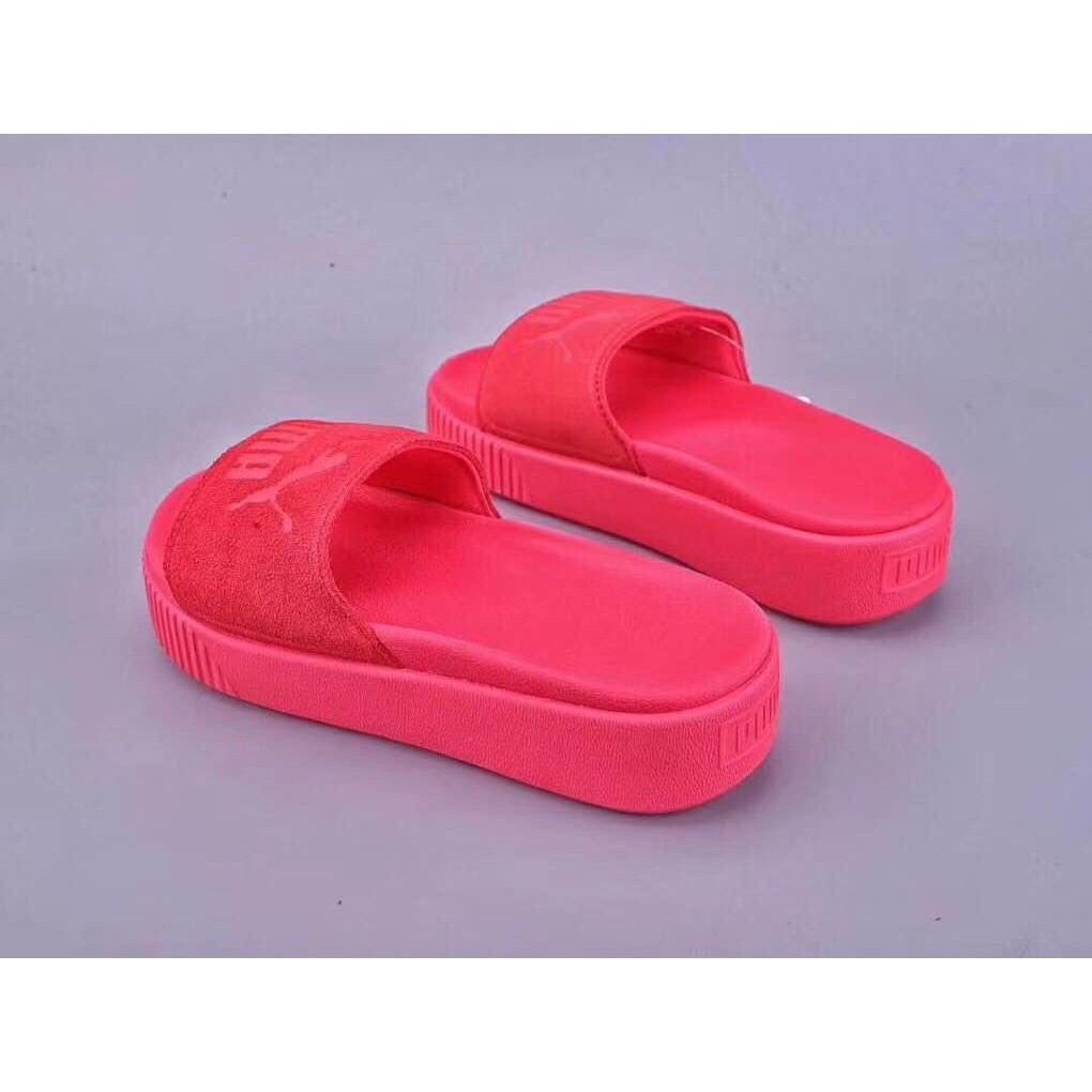 puma red slippers rihanna