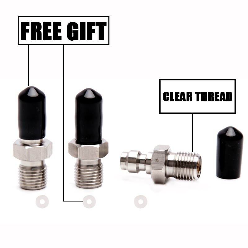 Multi Versatile PCP Stainless Steel Quick Coupler 8MM M10x11/8NPT 1/8BSPP Male Plug Valve Car Bike Motorcyc - Image 4