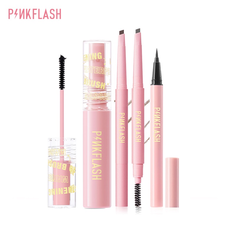 Pinkflash 3pcs Eyes Makeup Set Eyebrow Pencil Eyeliner Mascara