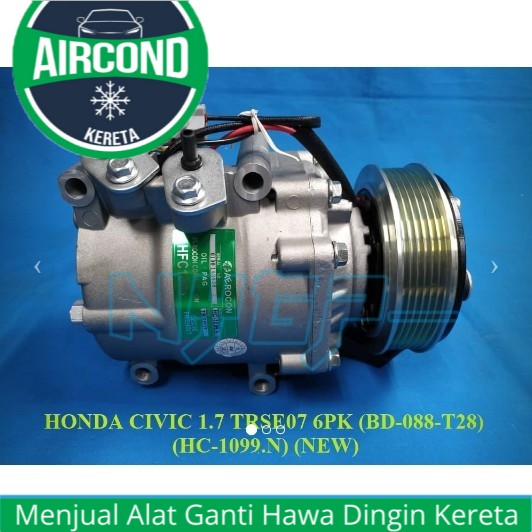 HONDA CIVIC 1.7 TRSE07 6PK (BD-088-T28) (NEW) COMPRESSOR HC-1099.N 