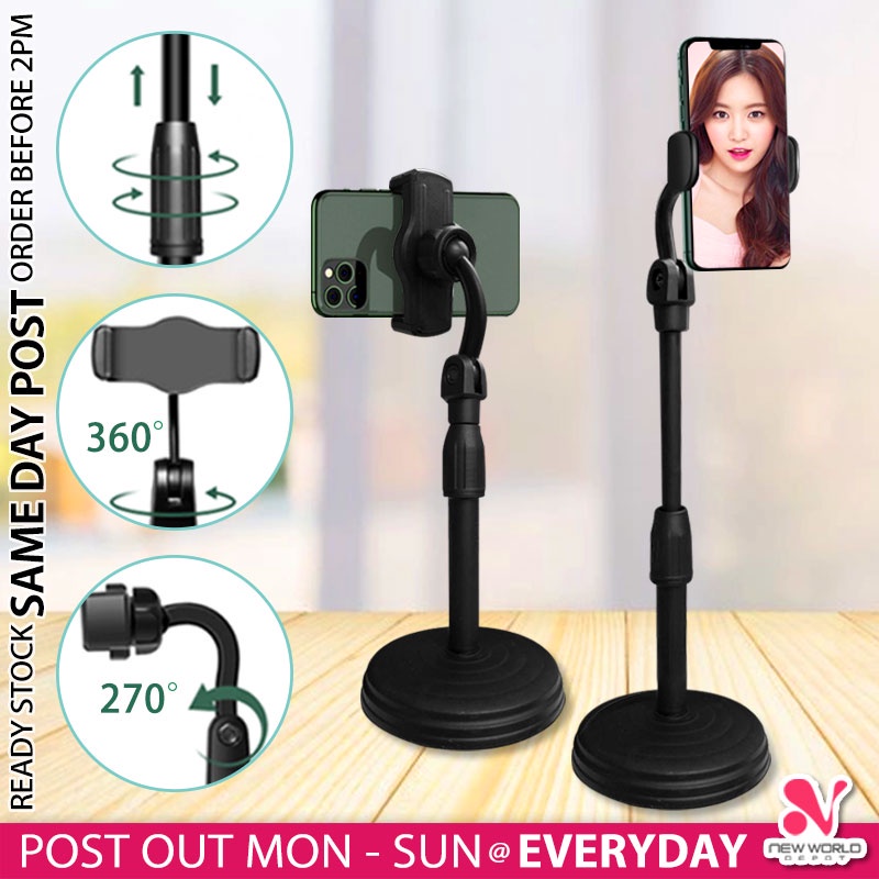 《 》270° Adjustable Portable Mobile Phone Holder FB IG Live Streaming Video Call Stand Pemegang Telefon 手机支架