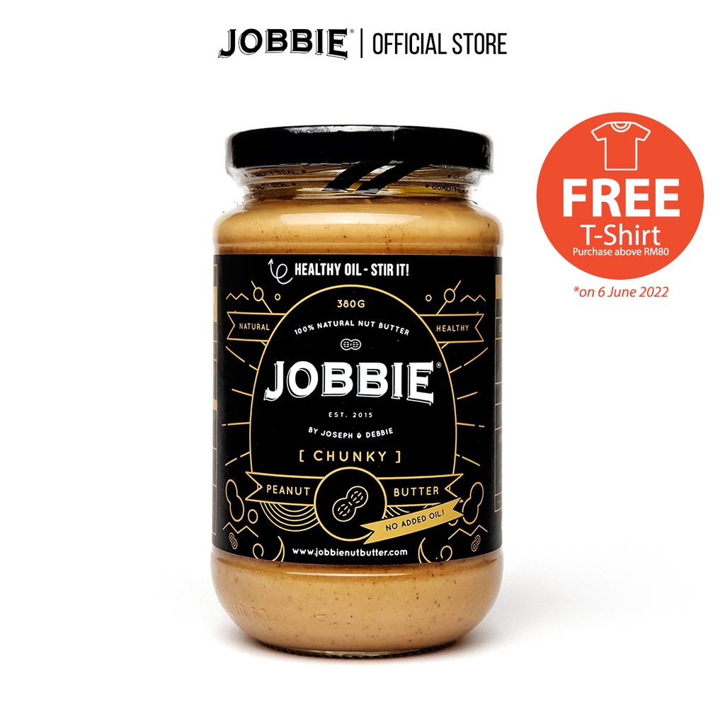 JOBBIE Peanut Butter - Chunky Classic (380g) | Shopee Malaysia