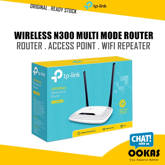 Tp Link Wireless N300 Unifi Router Tl Wr841n With Repeater Ap Mode Shopee Malaysia