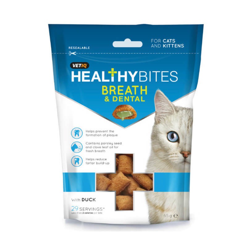 Vetiq Healthy Bites Breath - Dental For Cat And Kitten (65g)