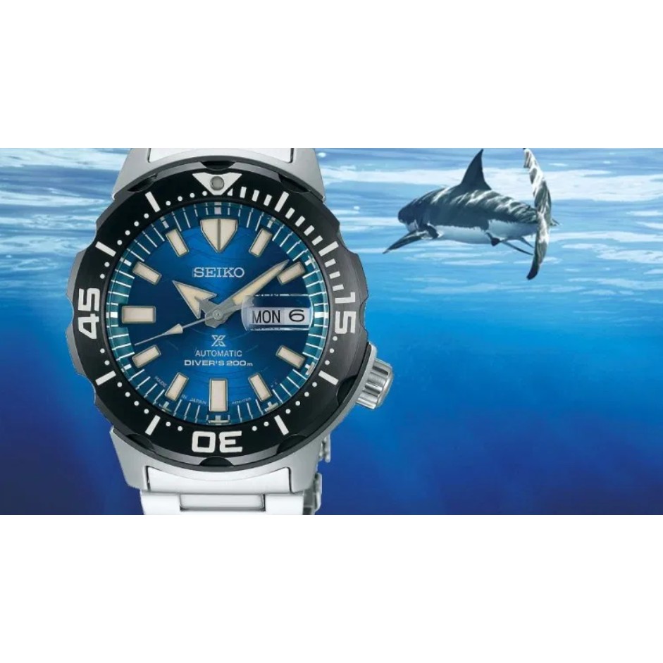 Ready Stock) Seiko prospex automatic watch. great white shark. Save the  ocean special edition. monster shark srpe09 | Shopee Malaysia
