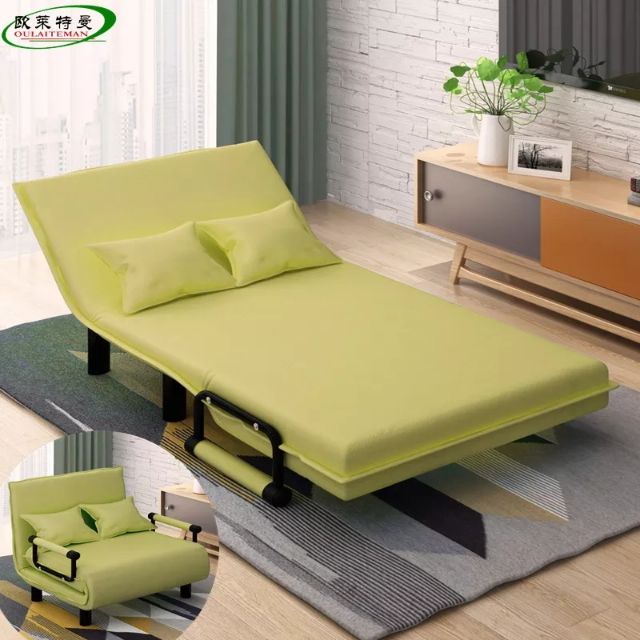 Sofa Bed Single Double Multifunctional Simple Modern Fabric Sofa Lunch Shopee Malaysia