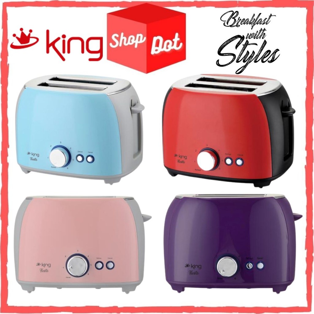 King Retro Colourful Designer 2 Slices Bread Toaster / Bear 2 slice Bread Toaster / Pembakar Roti 烤面包机 / MYR PLUG