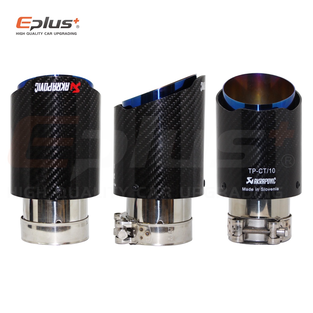 Akrapovic Car Glossy Carbon Fibre Muffler Exhaust System Muffler Pipe