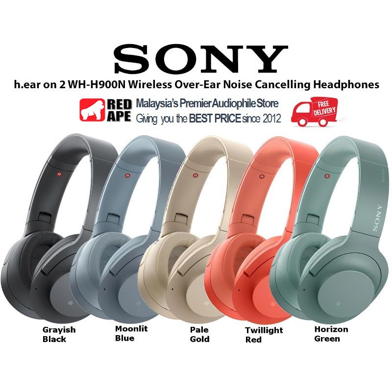 Sony Wh H900n Horizon Green H Ear On 2 Wireless Nc Headphones Original Free Fiio A1 Headphone Amplifier Shopee Malaysia