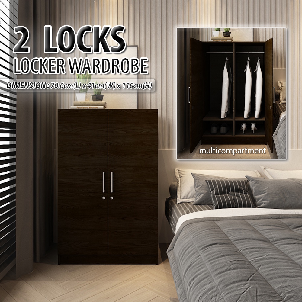 HP067 Hostel Wardrobe with 2 Locks (Follow Labour Law)Small Room