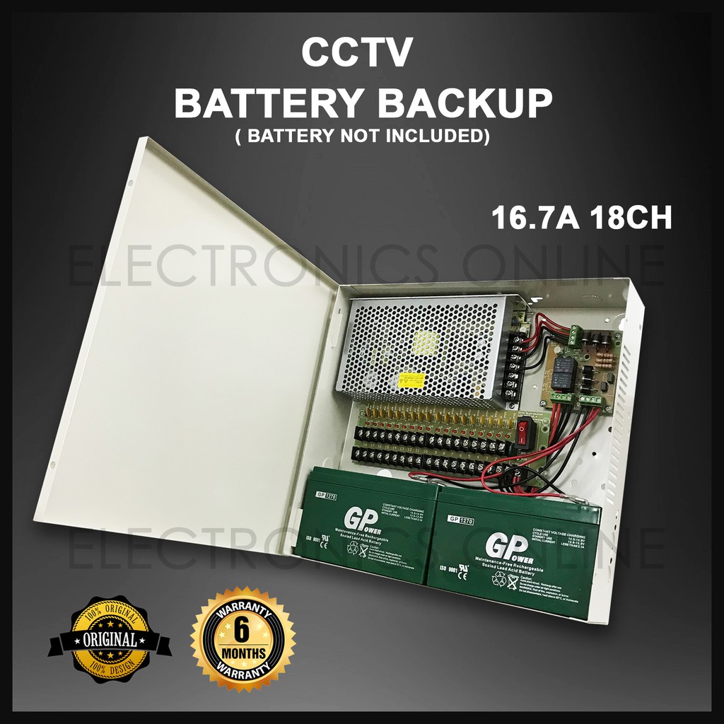 Battery Backup for CCTV 9Ch 18Ch CCTV Battery Backup Security Alarm Box