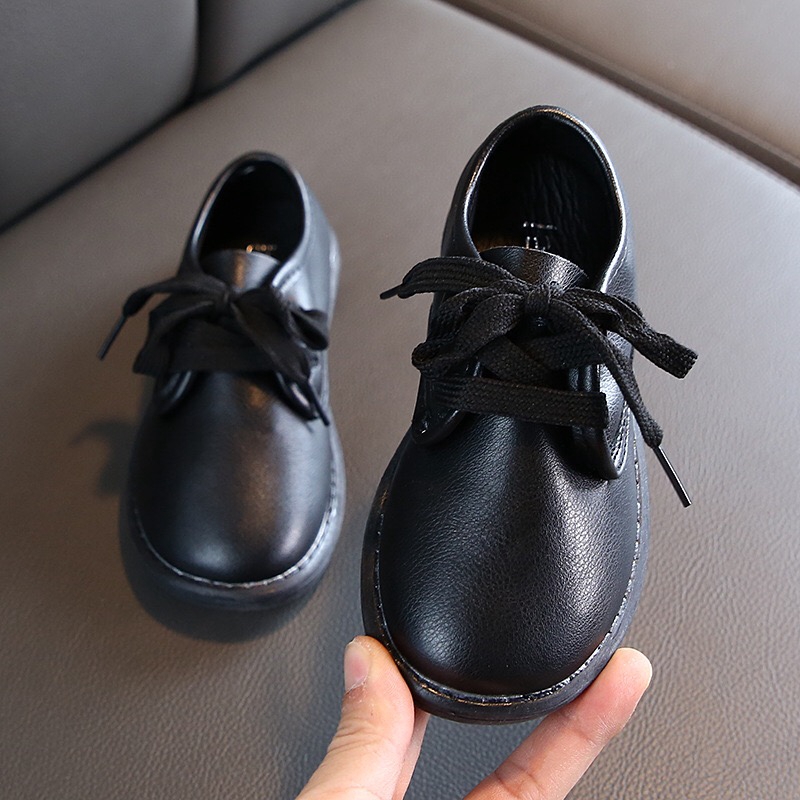 [READY STOCK] Black Smart Concert Performance Dinner Formal Soft Cover Shoe (size 26-30)