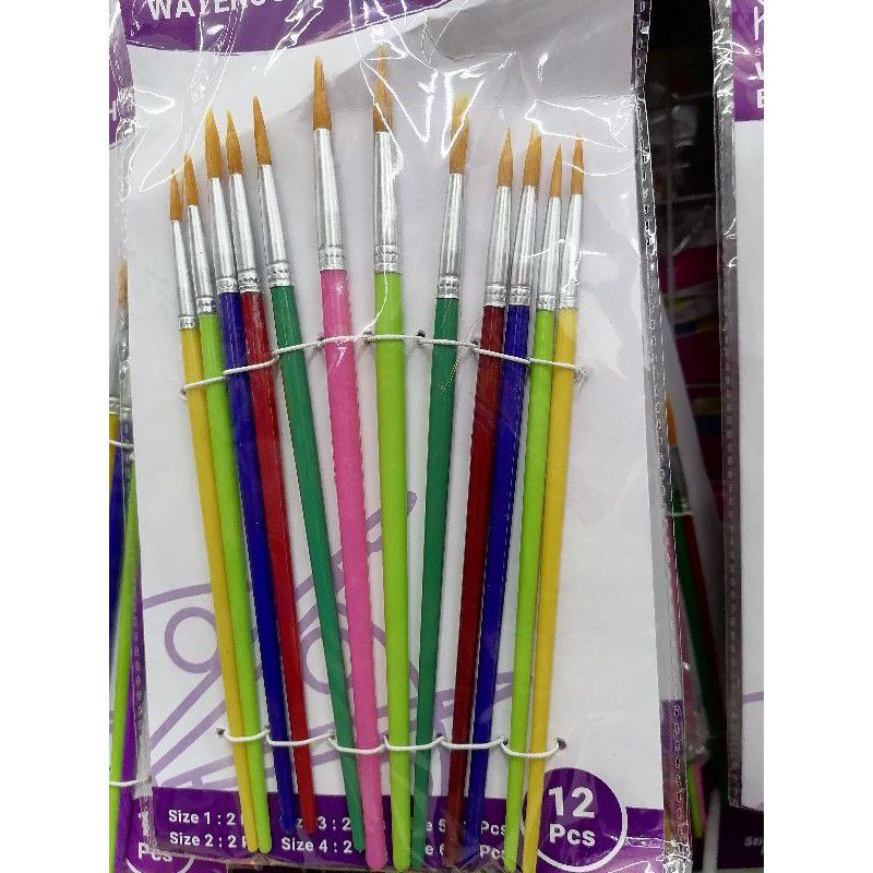 Ready Stock Watercolour Brush Berus Untuk Warna Air 1 Set 12pcs 2 Jenis Shopee Malaysia