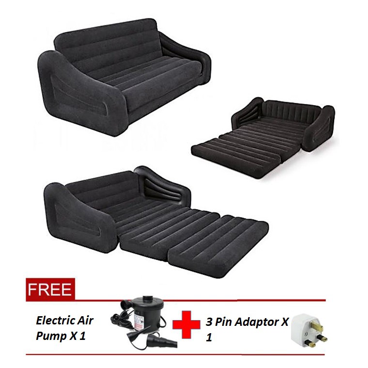Intex Inflatable Pull Out Sofa Bed Free Electric Air Pump