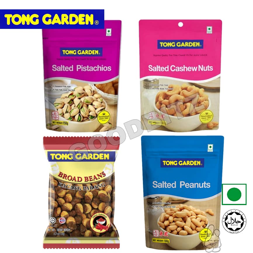 Tong Garden Salted Pistachios, Salted Cashew Nuts, Salted Peanuts