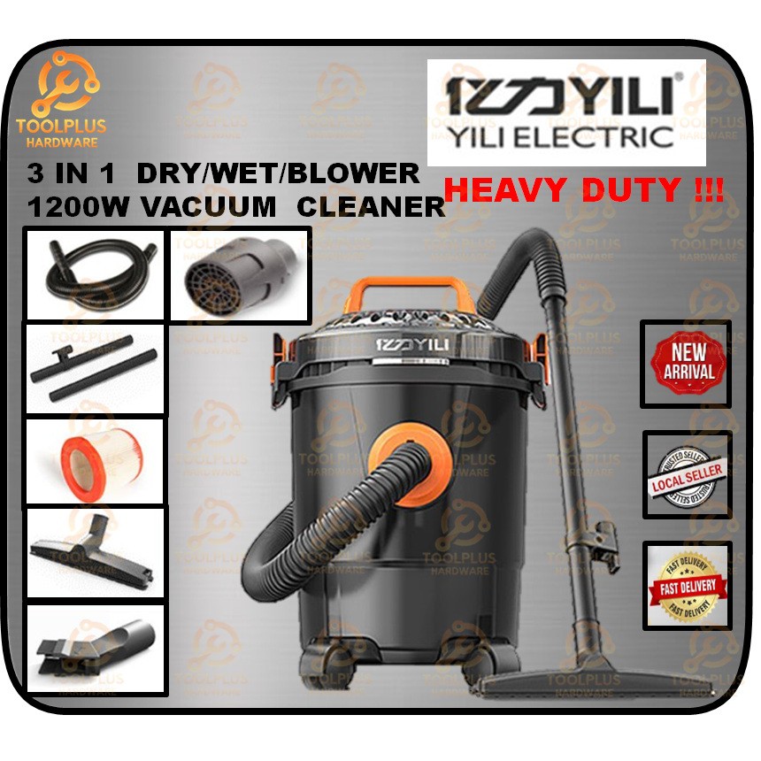 YILI HEAVY DUTY 3IN1 WET & DRY VACUUM BLOWER CLEANER YILI 1200W SUCTION SUDUT AIR AIRBOT MECK