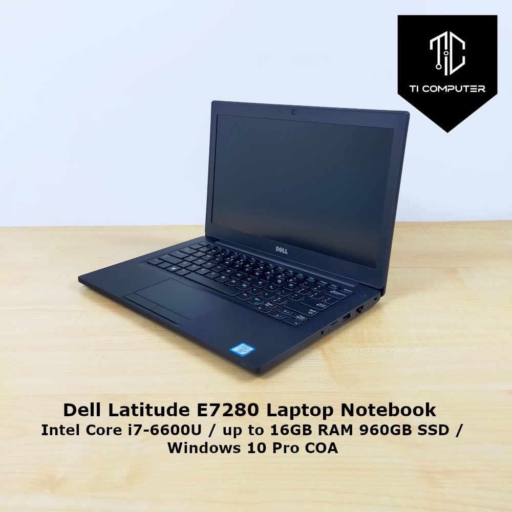 Dell Latitude E7280 Intel Core i7-6600U Laptop Refurbished Notebook up to 16GB RAM 960GB SSD