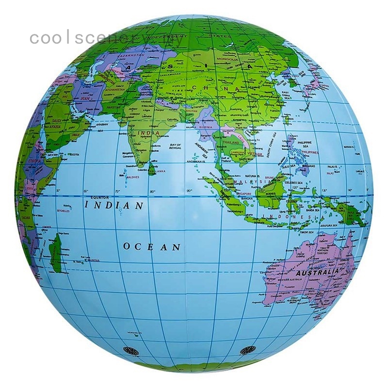 Pvc Inflatable World Globe Earth Map Geography Teacher Aid Ball Toy Gift Shopee Malaysia
