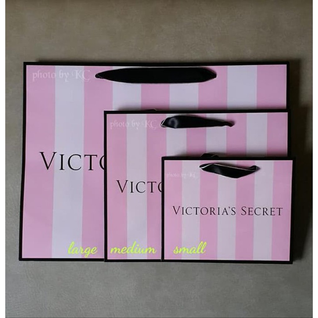 Original Victoria's Secret Paper Bag Size S / M / L Shopee Malaysia