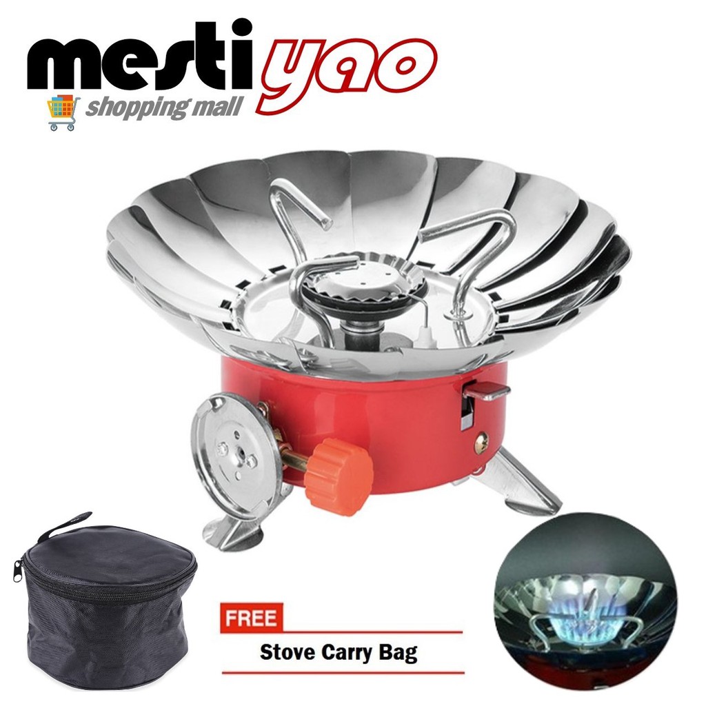 Mini Portable Windproof Camping Stove Butane Gas Outdoor Picnic Mini