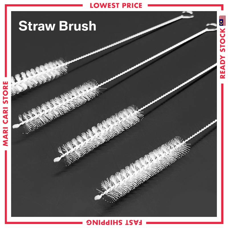 Stainless Steel Straw Brush Baby Feeding Bottle Straw Cleaning Brush Multipurpose Berus Straw Botol Bayi