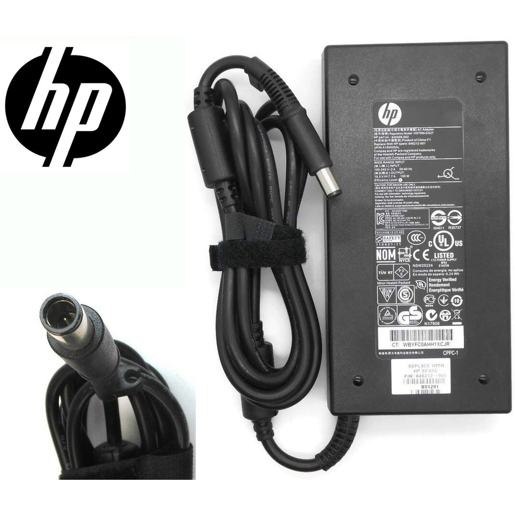 Original HP Probook Elitebook 19.5V 7.7A 150W Slim Smart pin AC Power