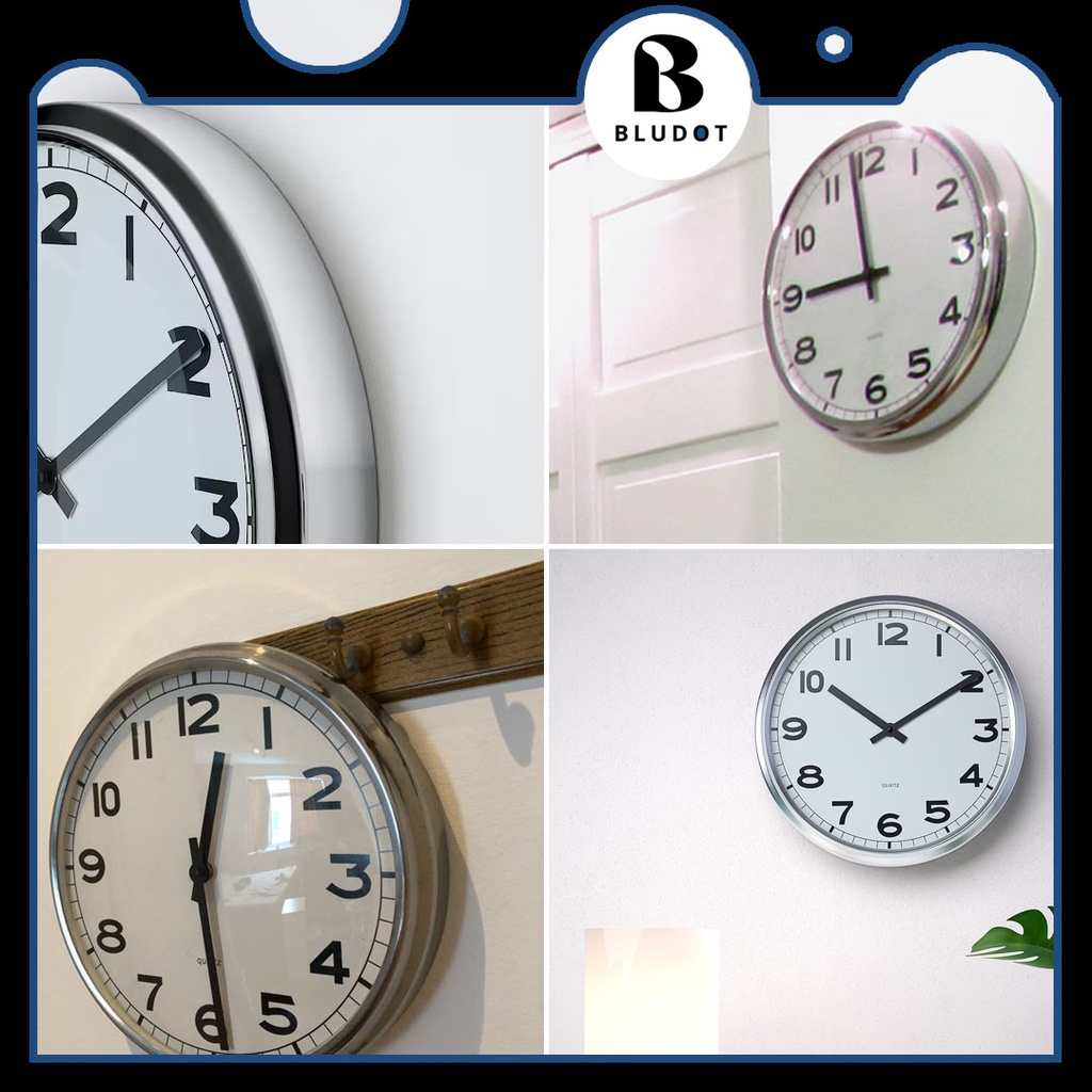 IKEA WALL CLOCK PUGG WALL CLOCKS STAINLESS STEEL CLOCK 32CM JAM DINDING IKEA CLOCK JAM IKEA