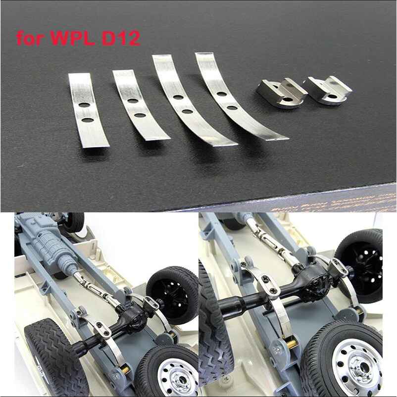 Durable Metal Thickened Rear Axle Leaf Spring for WPL D12 RC Car Upgrade Part