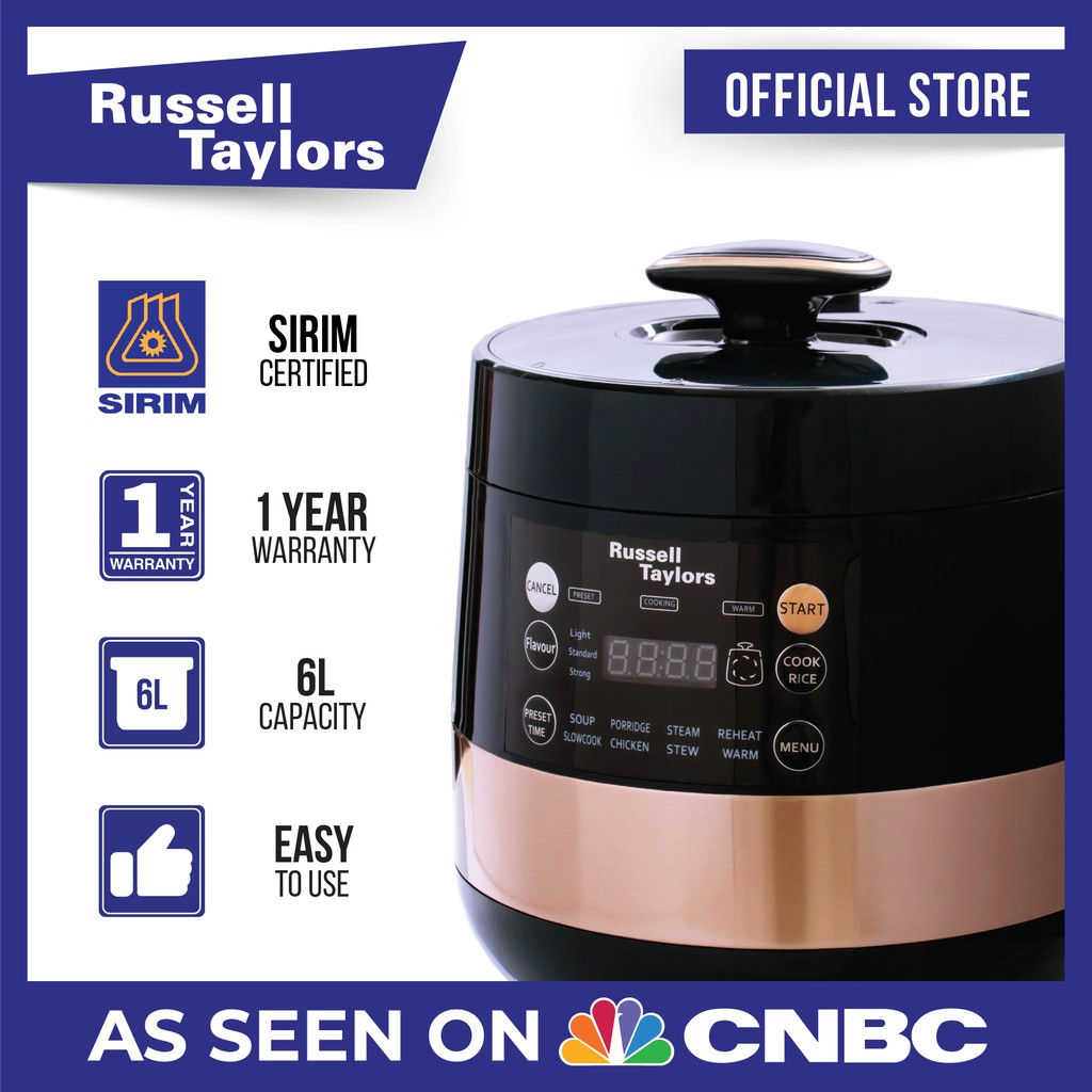 Russell Taylors Pressure Cooker Stainless Steel Pot Rice ...