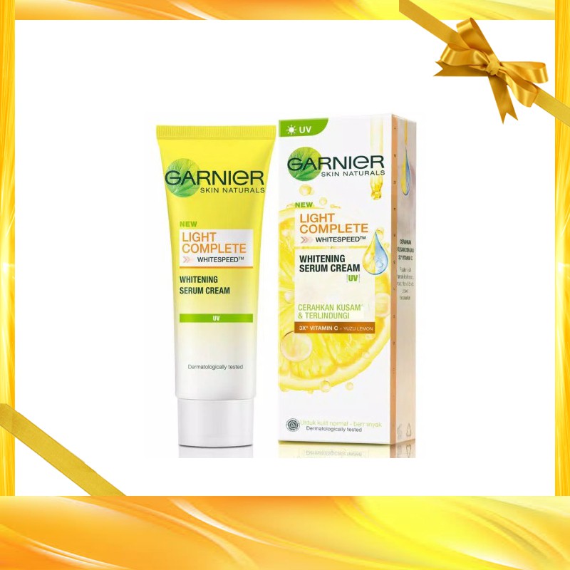 Garnier New Light Complete Whitening Serum Cream Uv 40ml Halal Product Day Cream Whitening Speed 3x Vitamin C Yuzu Shopee Malaysia