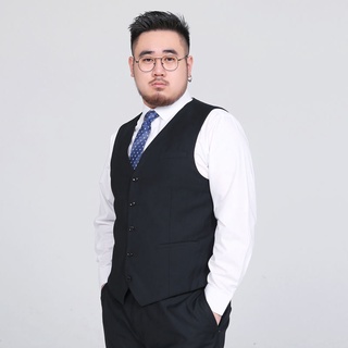 Suit Vest Men Spring Autumn Plus Size Fat Man Men's Business Casual Professional Formal Wear Korean Extra Large