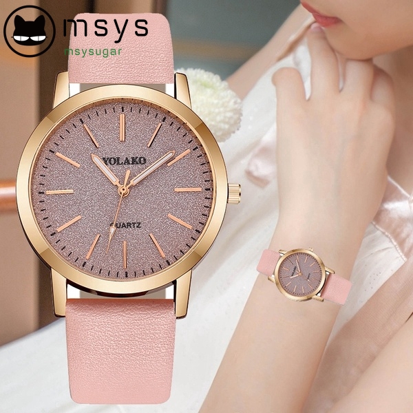 Jam Tangan Wanita Pria Fashion Wanita Kasual Kuarsa Menonton Shopee Malaysia