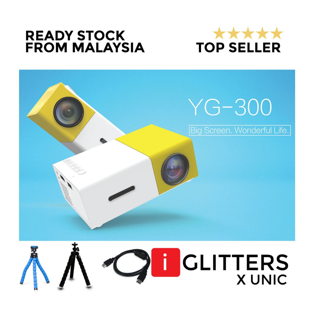 iGLITTERS YG300 YG300 YG300 Pro Projector Mini LED Better Than UNIC