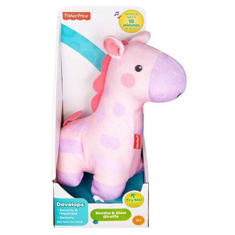 fisher price soothe and glow giraffe pink