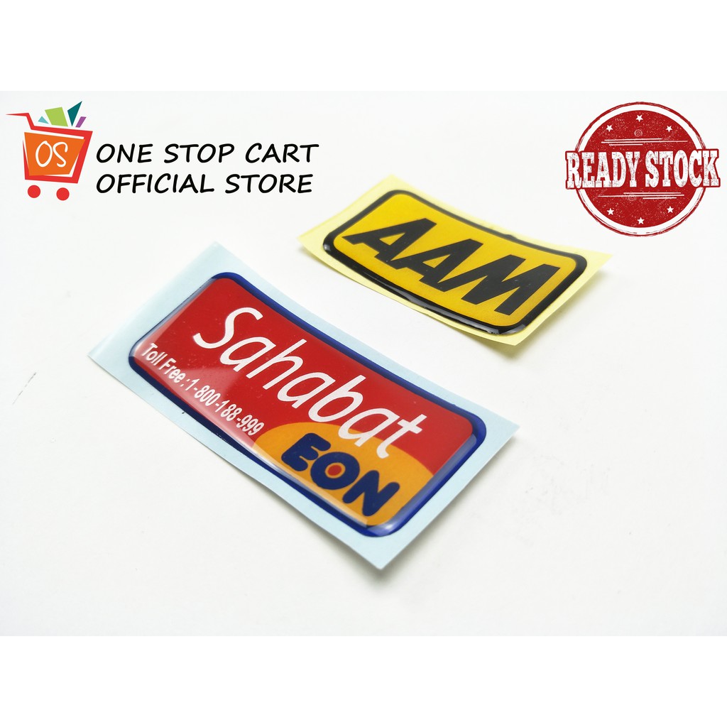 Aam Sahabat Eon Sticker Logo Emblem Epoxy Automobile Association Malaysia Road Assistance