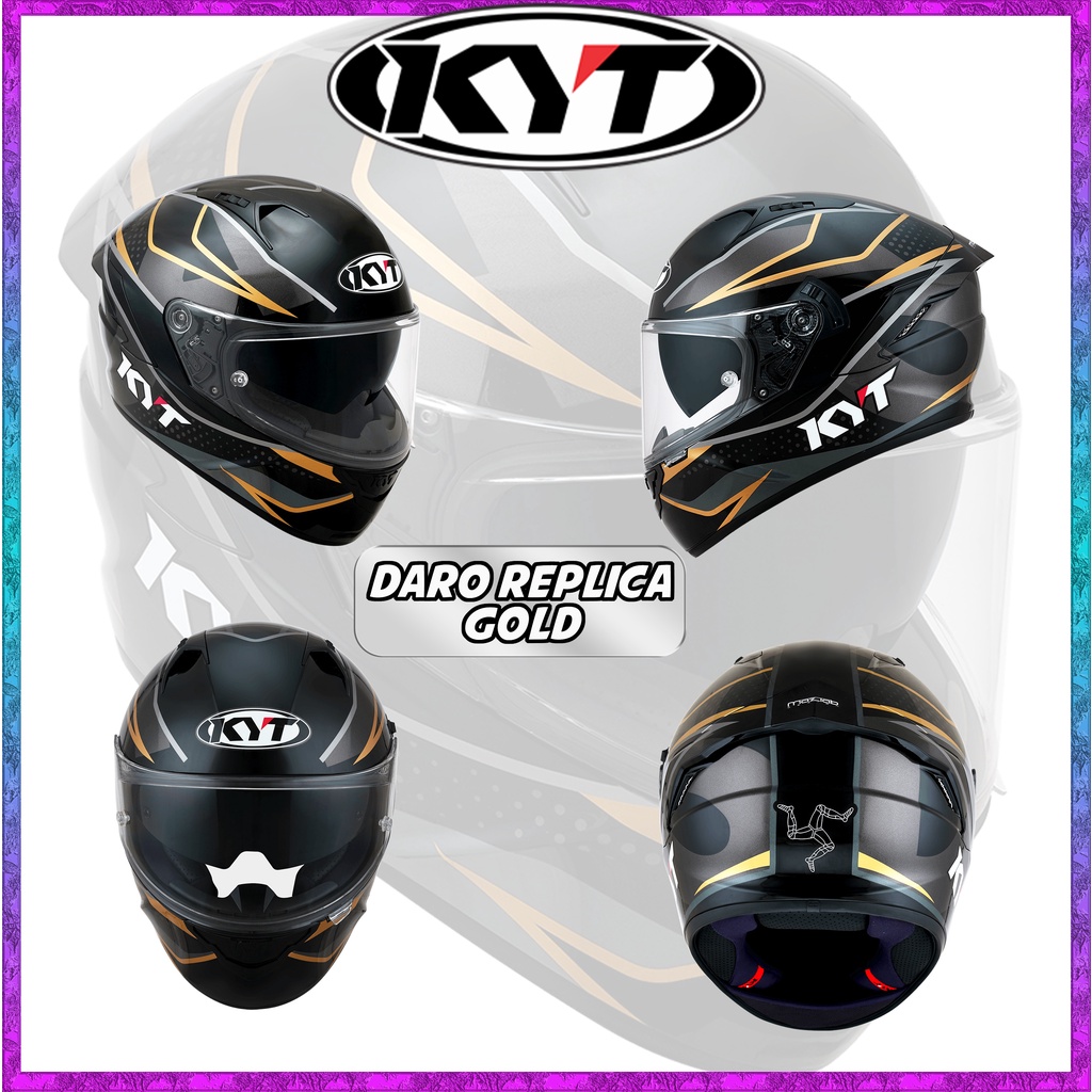KYT NFR DAVO REPLICA GOLD FULL FACE HELMET / KYT NFR NFR ORIGINAL