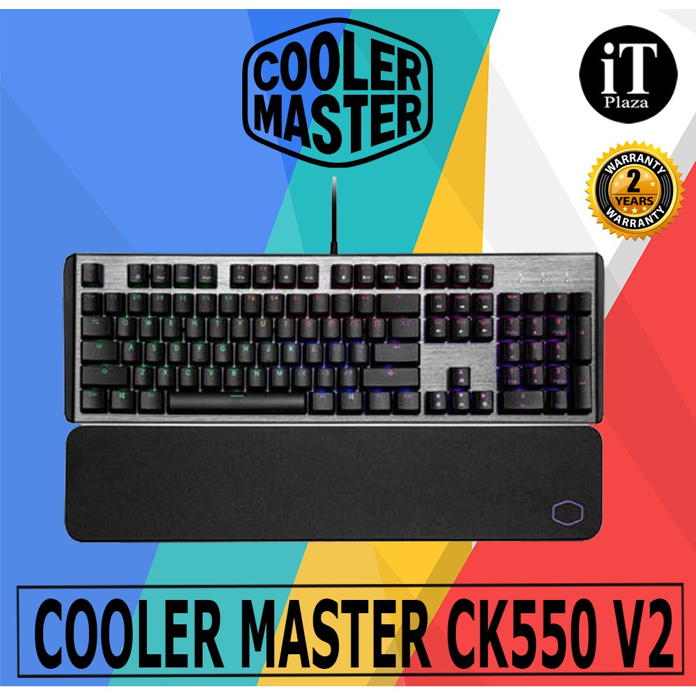 Cooler Master Ck 550 Ck550 V2 Rgb Backlightning Gaming Keyboard With Wrist Rest Blue Brown Red Shopee Malaysia