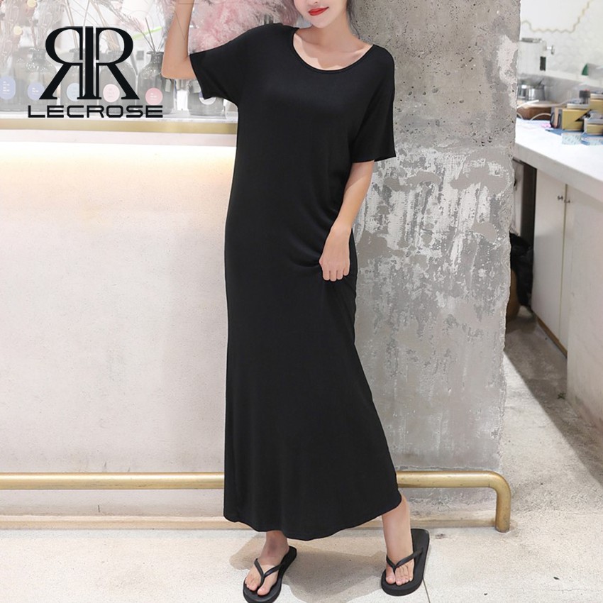 short sleeve cotton maxi dress