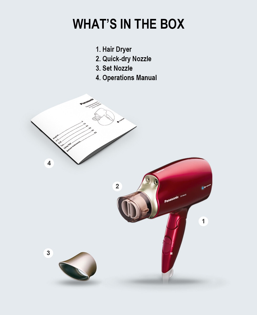 Panasonic Nanoe Hair Dryer 1600w Eh Na45 Platinum Ions Foldable Hair Dryer Shopee Malaysia 7486