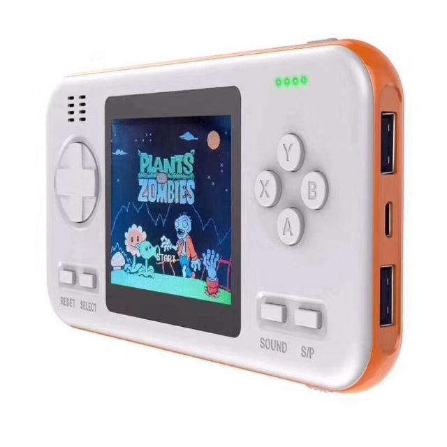 2 in 1 Power Bank and Retro Game Console 8000mAH USB C Two Charging Ports Fast Charge 416 Games Play