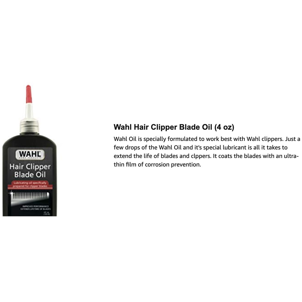 wahl trimmer blade oil