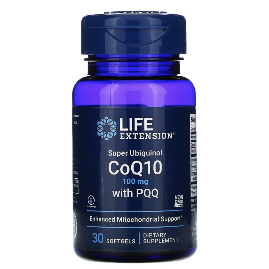 Life Extension, Super Ubiquinol CoQ10 100 mg, PQQ 10 mg, 30 Softgels