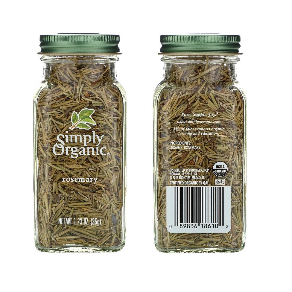 Simply Organic Rosemary 35g – Seasoning Cooking Frying Baking Great Taste Fresh Dried Herbs Spices Soups Bread