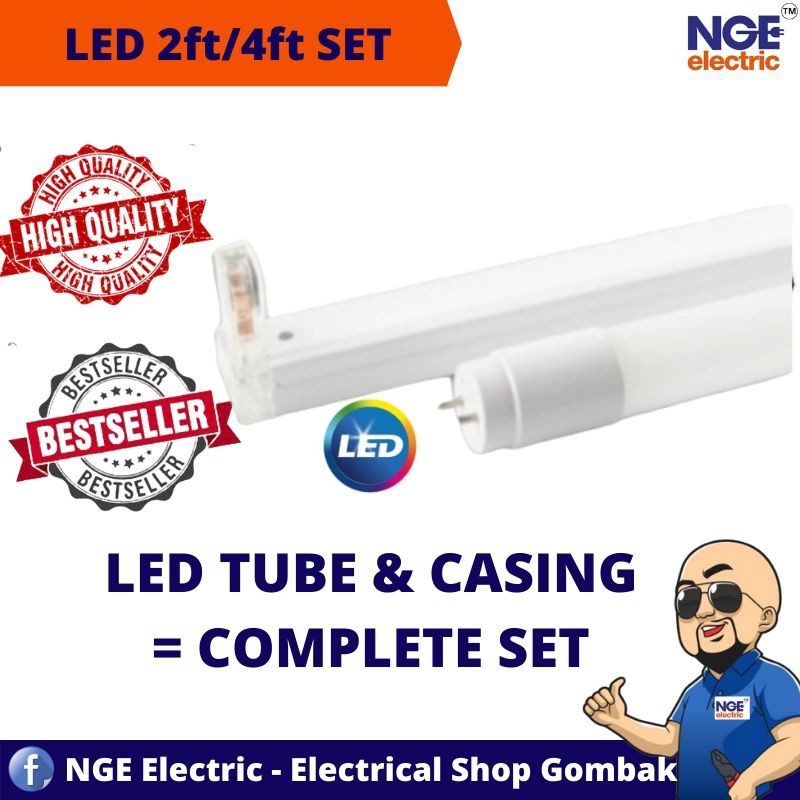  PROMOSI 3 Set LED TUBE 22WATT LAMPU LED PANJANG 4 KAKI 